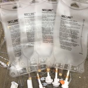 500 ml empty used iv bags 4pcs